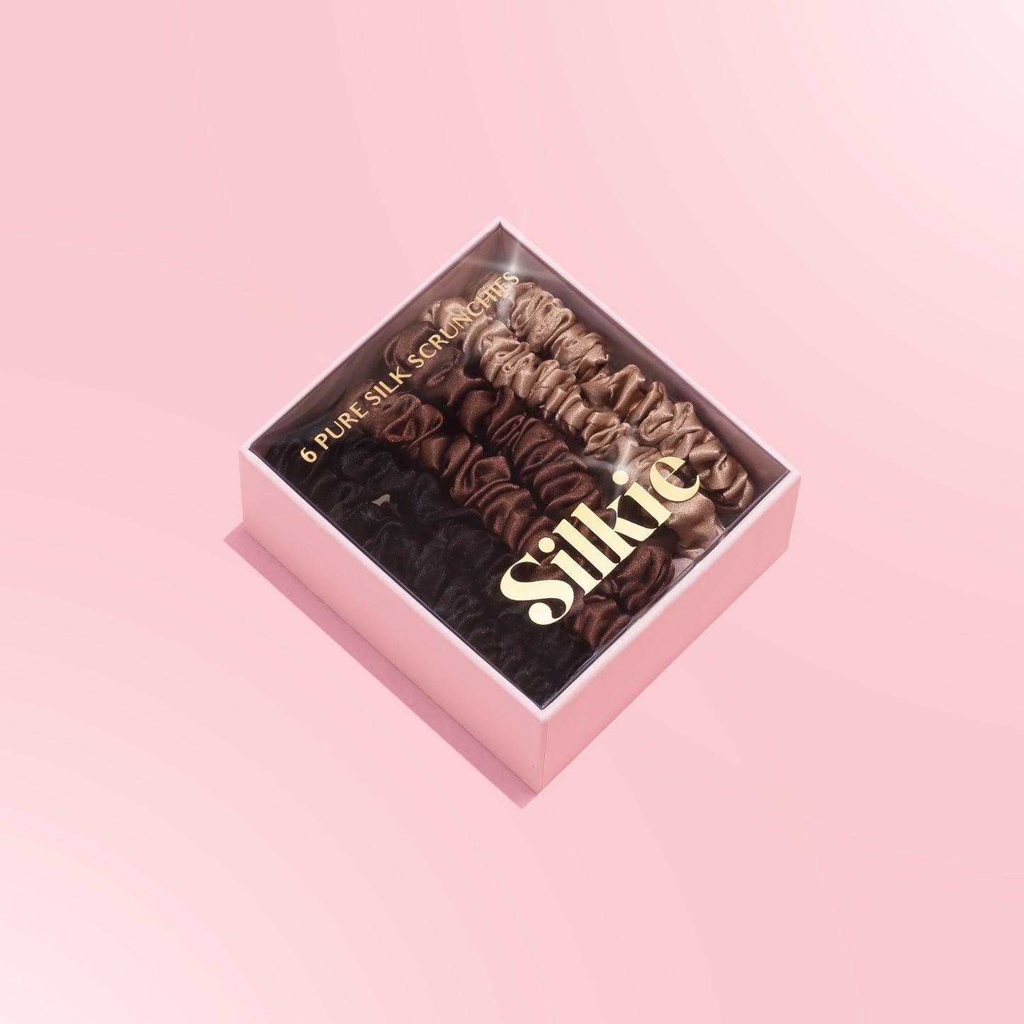 Silkie Skinny Silks – 100% Mulberry Silk Scrunchies (6 pack)